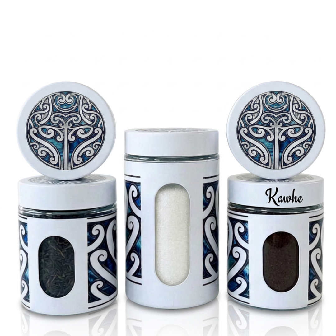 White Canister Set - Te Tai Huka