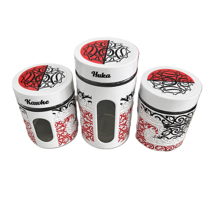 Tino Rangatiratanga - White Canister Set