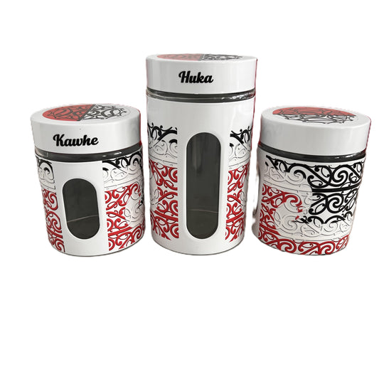 Tino Rangatiratanga - White Canister Set