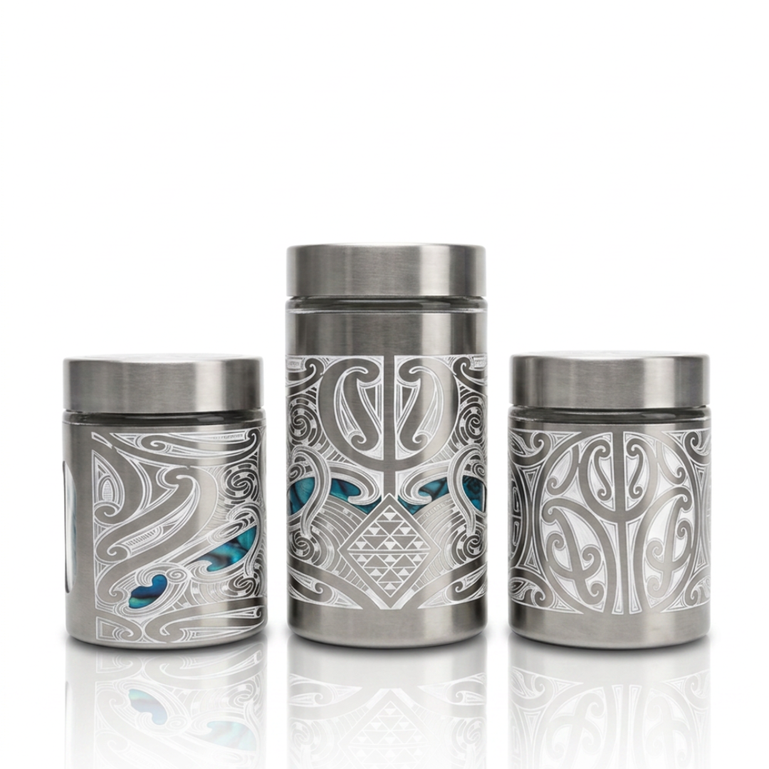 Silver Canister Set - Te Hiriwa Marama