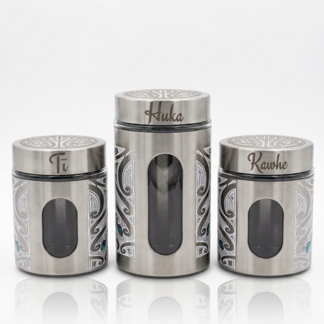 Silver Canister Set - Te Hiriwa Marama