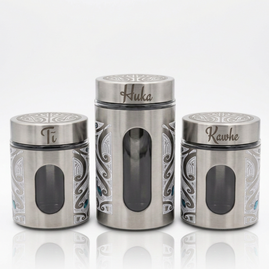 Silver Canister Set - Te Hiriwa Marama