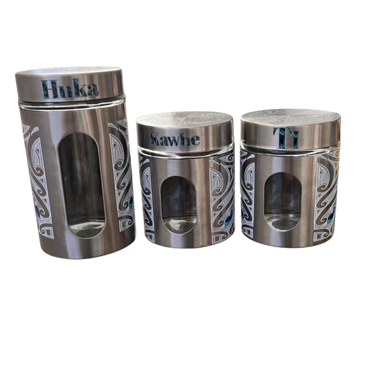 Silver Canister Set - Te Hiriwa Marama