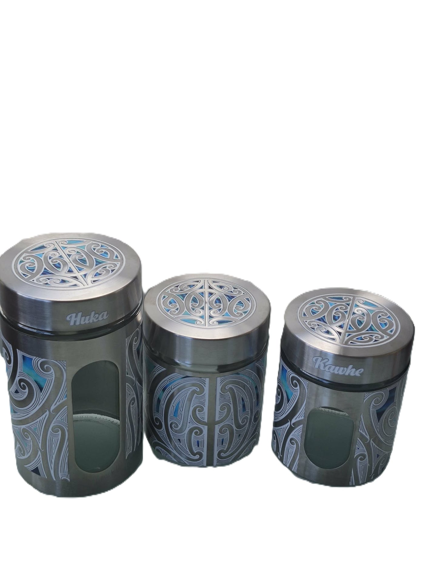 Te Kōpua – Silver Canister Set