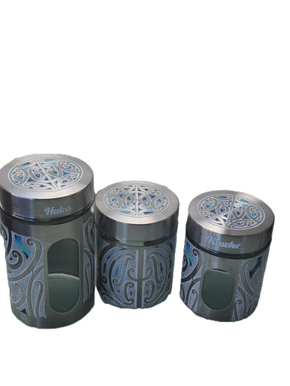 Te Kōpua – Silver Canister Set