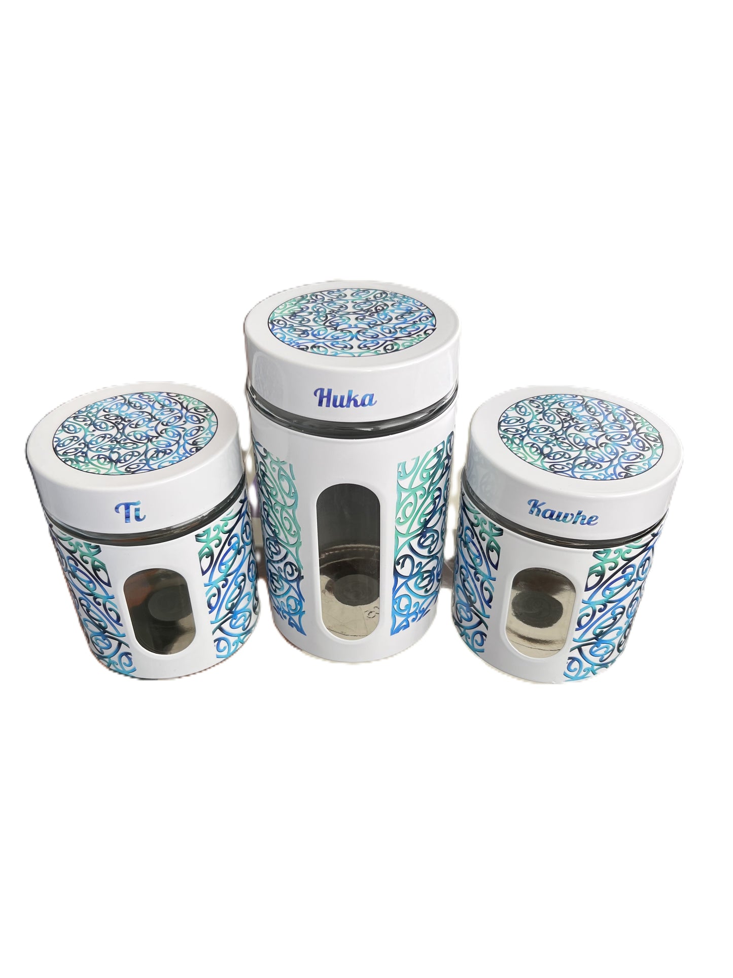 Te Ao Whānau - White Canister Set