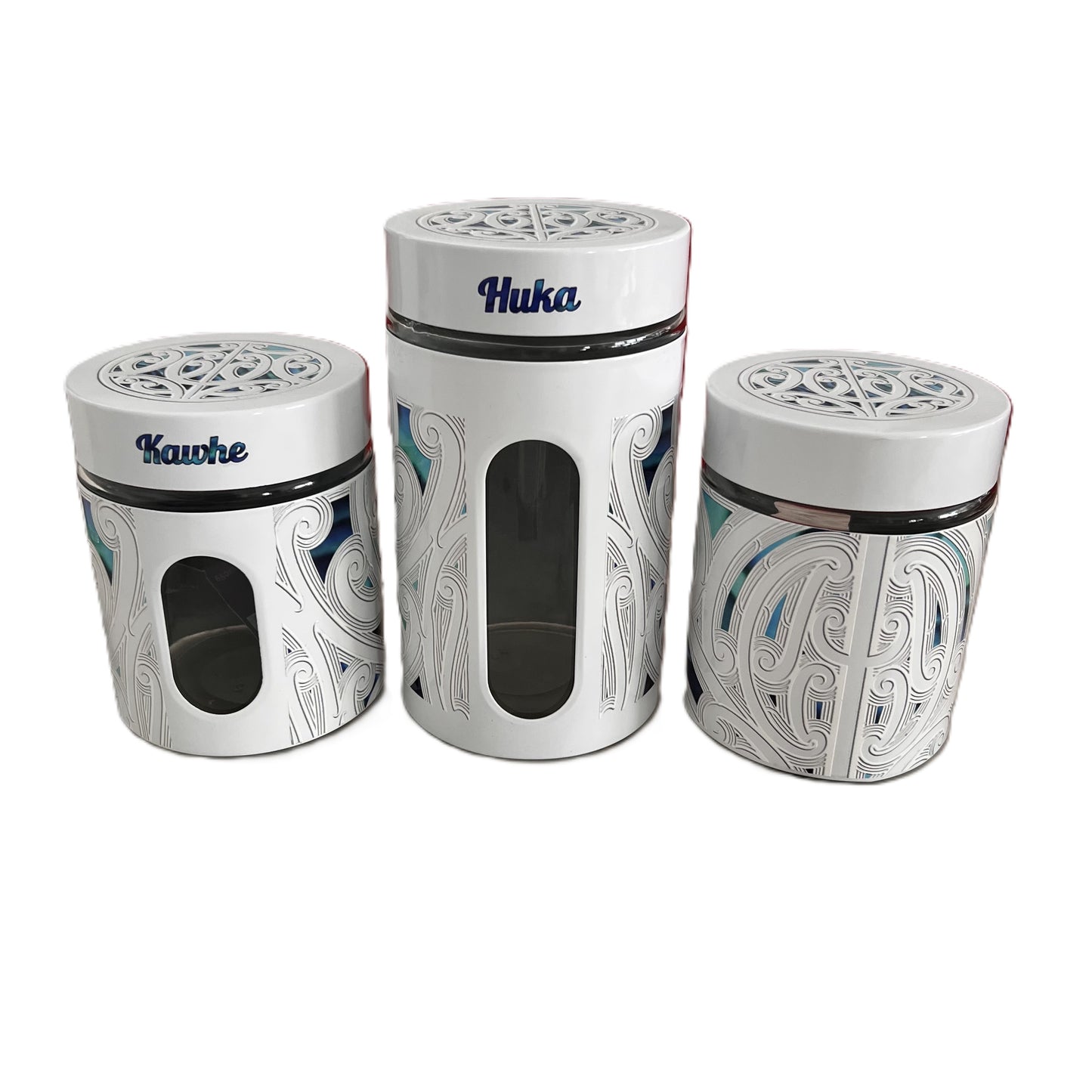 Te Huka Ā Tai – White Canister Set