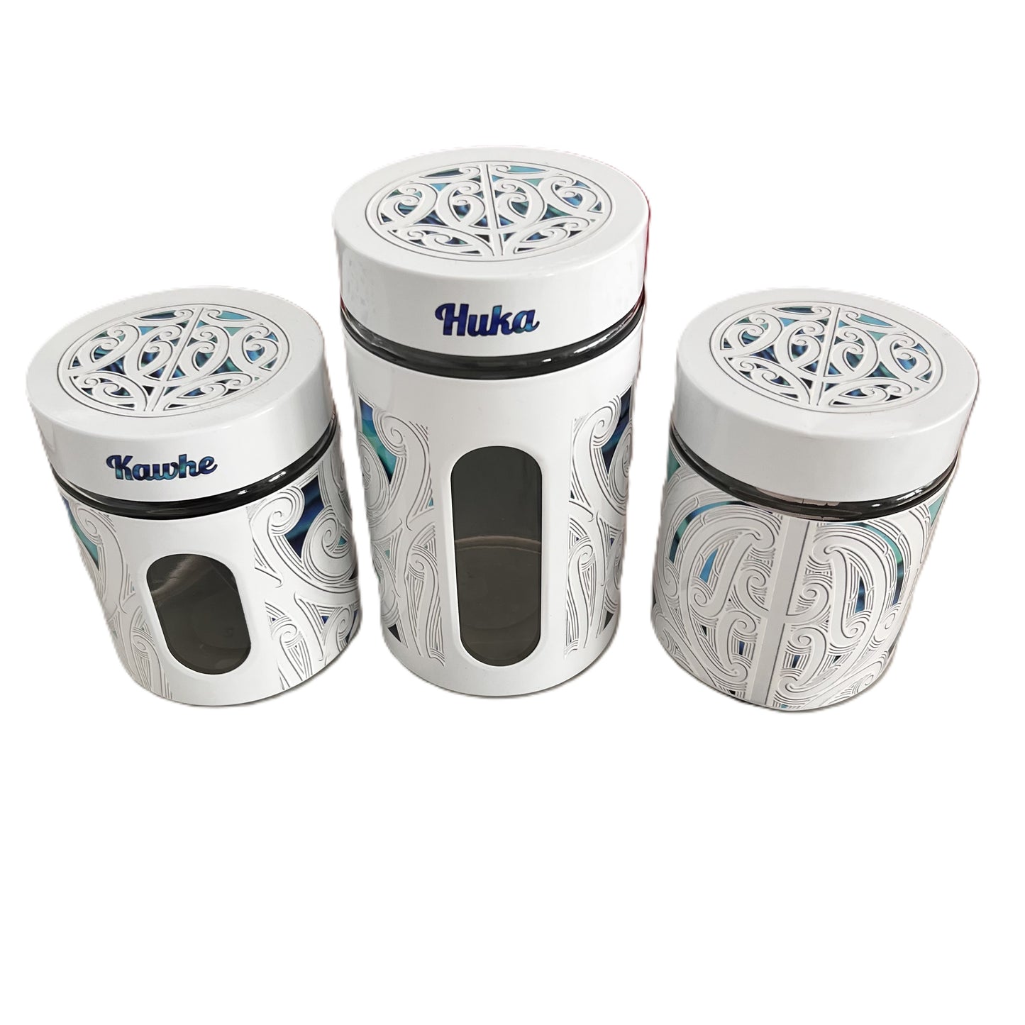 Te Huka Ā Tai – White Canister Set